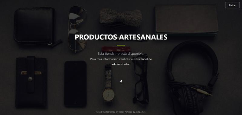 tienda deshabilitada sin mensaje